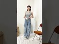 BAI白媽媽 工裝牛仔褲／抽繩側口袋丹寧寬褲－【340235】 product youtube thumbnail