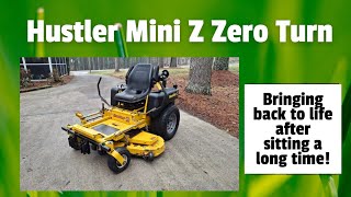 Hustler mini Z zero turn sat for years, let's get it running and cutting again!