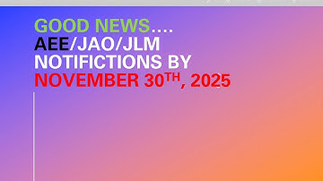 AEE Notification by november 30, 2025 APGENCO APTRANSCO DISCOM 