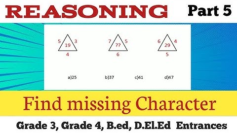 Reasoning | Part 5 | insert  missing character | B.ed | D.El.Ed | All Entrances  |Saikia Academy