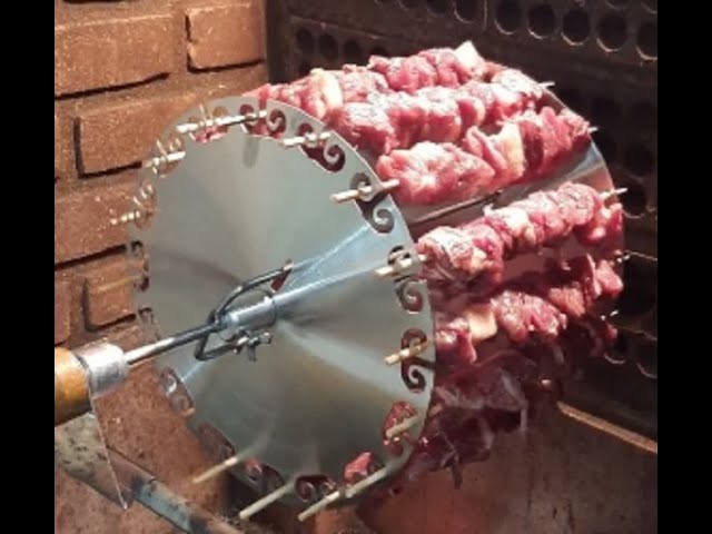 Par Disco em Inox Para Espeto Giratório Carrossel Issi Grill