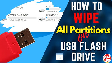 How to Wipe All Partitions on USB Flash Drive on Windows - [ Tech Mo ]