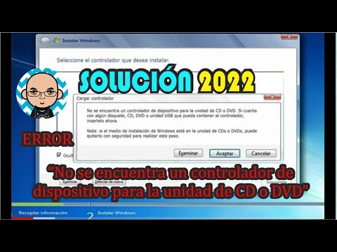 No se encuentra un controlador de dispositivo para la unidad de CD o DVD, SOLUCIONADO 2022/Windows 7