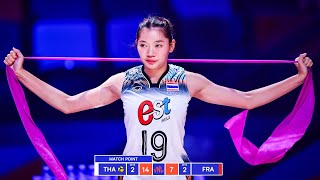 Chatchu-On Moksri DOMINATED DRAMATIC Match Against France !!! Women's VNL 2024 screenshot 3