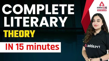 NTA UGC NET 2022 | Complete Literary Theory in 15 Minutes