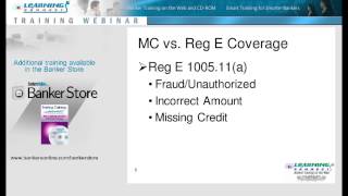 MasterCard and Reg E: Basic Debit Card Investigations