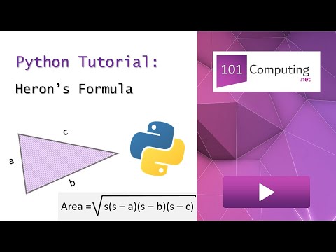 Heron's Formula | Python Challenge | 101Computing.net - YouTube