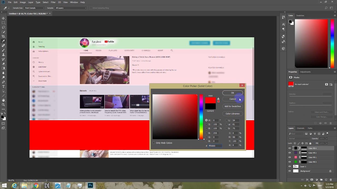 How to Colorize/Tint a portion of an image in Adobe YouTube