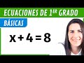 Ecuaciones de Primer Grado Básicas