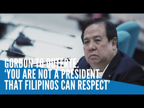 Gordon to Duterte: ‘You are not a President that Filipinos can respect’