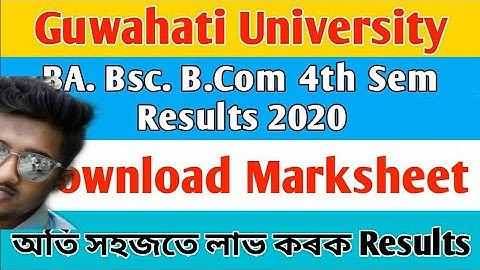 guwahati university BA B.COM B.SC 4th semester result!!how to download PDF file full video 👍👍
