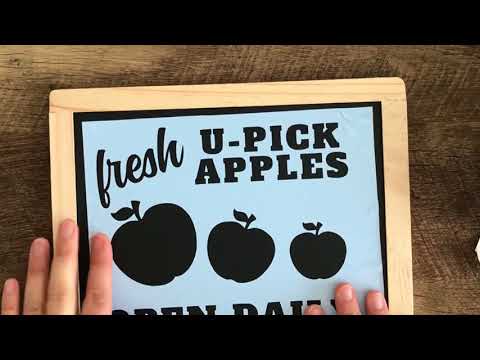 Fall Chalkboard Art with a FREE Apple Orchard Stencil file - The Crazy  Craft Lady