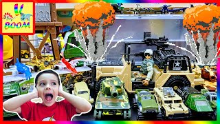 Военные Игрушки ТАНКИ и МАШИНКИ - битва с Трансформерами! Видео для мальчиков