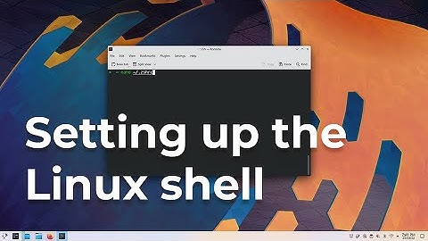 Setting up the Linux shell