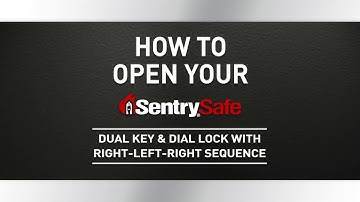 How to Open a Sentry®Safe Combination Dial and Dual Key Fire Safe, with Right-Left-Right Sequence