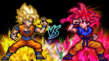 ☠GOKU SSG V7 VS CANON GOKU DBZ OP IN JUMP FORCE MUGEN