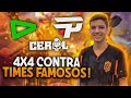 FREE FIRE AO VIVO! 4X4 CONTRA TIMES FAMOSOS!! 🔥 ft Fannop, Noel, Weedzão