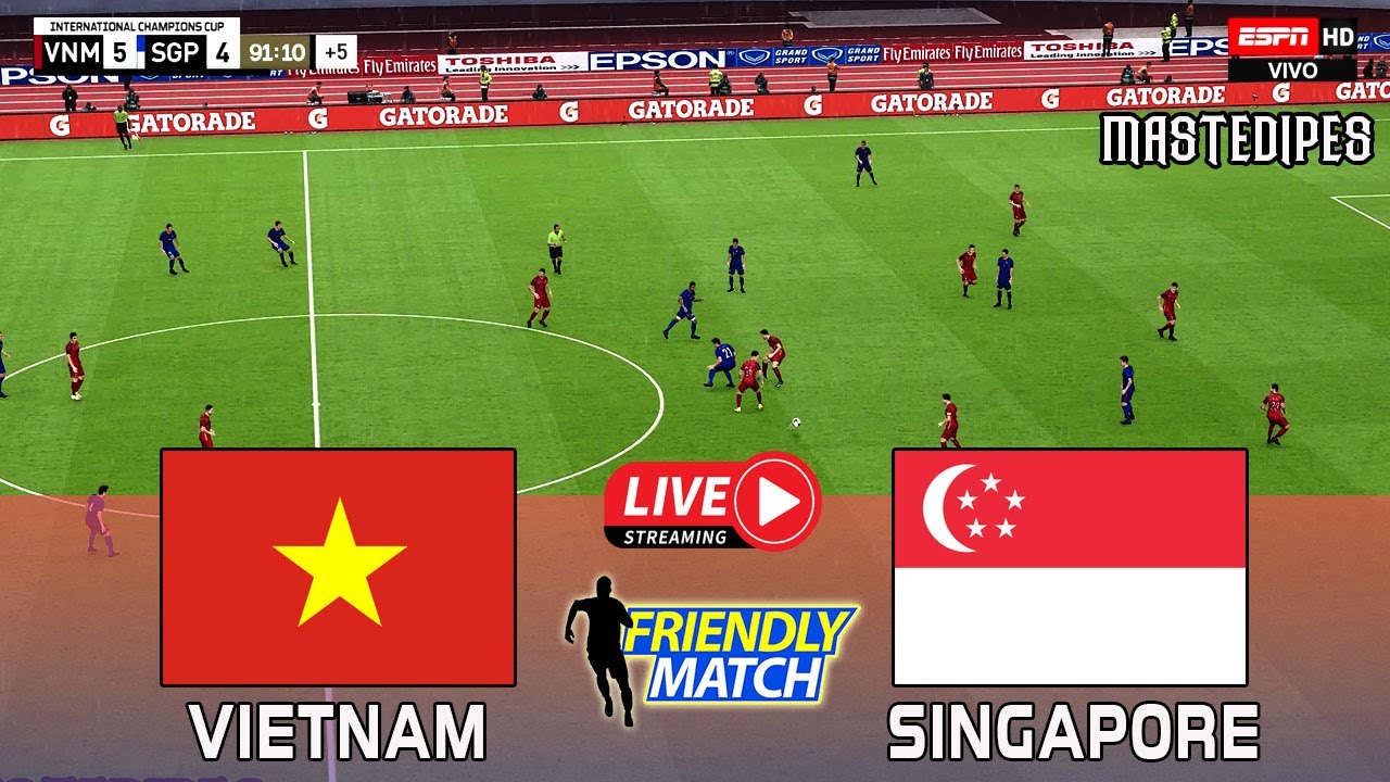 VIETNAM VS SINGAPORE FIFA INTERNATIONAL Friendly Match 2022