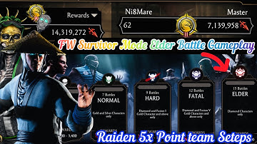 #2 | Elder Battle FW Survivor Mode Max Point team setups & Gameplay | MK Mobile