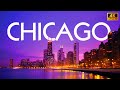 4K Drone | CHICAGO, Illinois Travel Time Lapse: Night Downtown,USA 🇺🇸 , Navy Pier / Cloud Gate