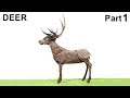 Origami Deer tutorial (Satoshi Kamiya) part 1 折り紙 シカ оригами Hirsch ciervo venado