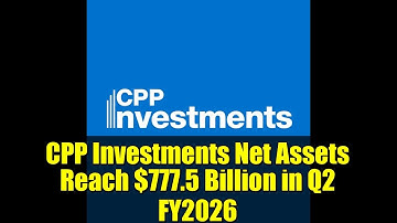 CPP Investments Net Assets Reach $777.5 Billion in Q2 FY2026