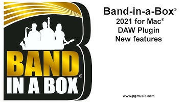 Band-in-a-Box® 2021 for Mac® - DAW Plugin 3.0 New Features!