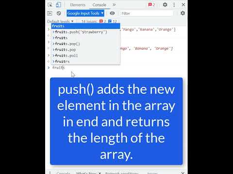 Difference between push vs pop in Array in JS? #javascript #shorts ...