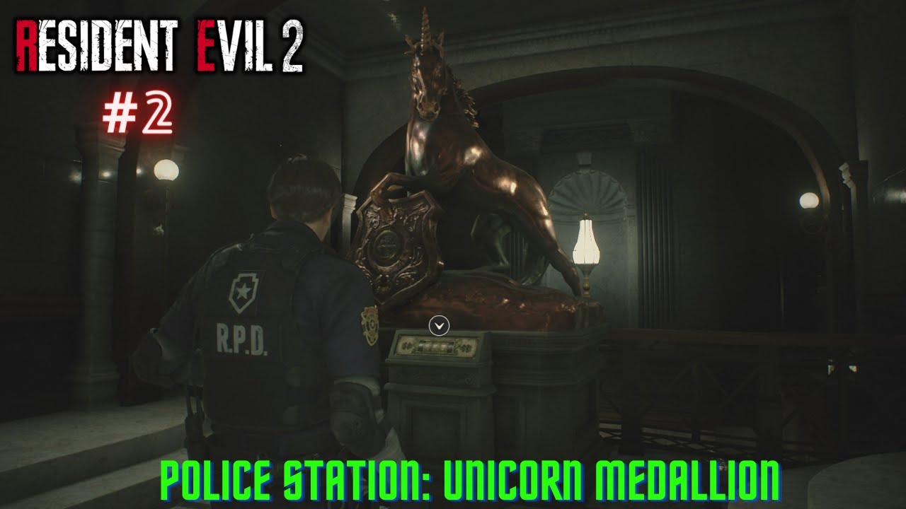 RESIDENT EVIL 2 Leon (2nd run) (Part 2) Leon unlocks the combo's & safe. Get the Unicorn