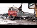 Слом моторного вагона дизель-поезда ДР1А-224 1 / Scrapping of DR1A-224 DMU motor car 1