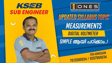 KSEB SUB ENGINEER | Electrical & Electronics Measurements | Digital Voltmeter | Session 1