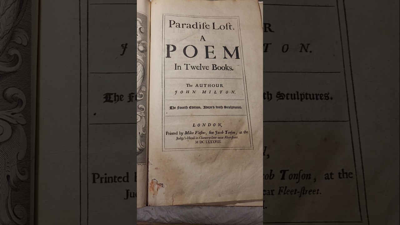 First Illustrated edition of Paradise Lost, 1688. Subscribers listed!