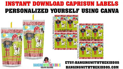 How to Personalize our Capri sun labels Template