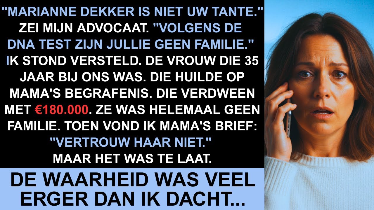 Mijn tante stal 180.000 EURO - DNA test onthulde: Ze is helemaal geen familie﻿.
