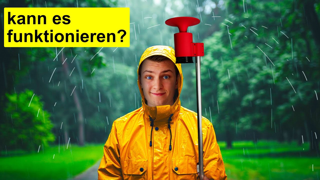 Regentropfen auf einem Regenschirm sehr entspannend Natursounds