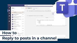 How to | Microsoft Teams | Reply to posts in a channel