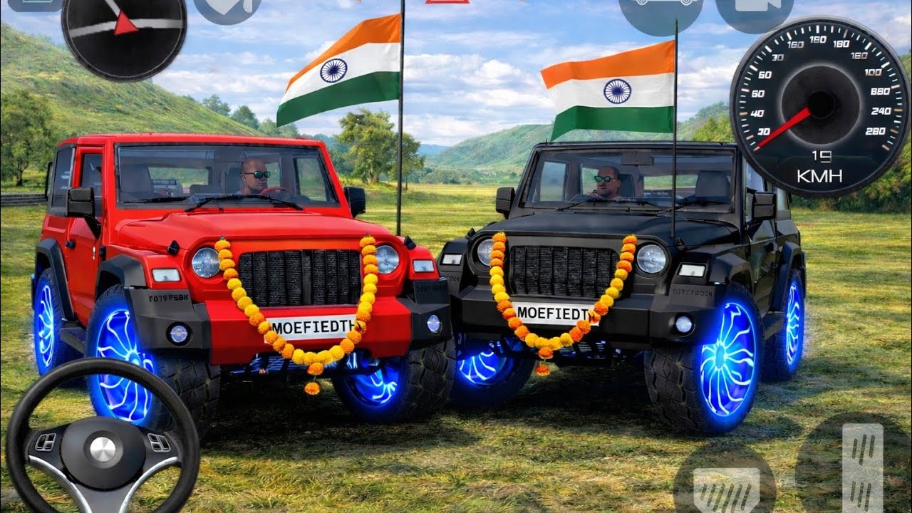 Modified Mahindra Thar😈Games:Indian RED &BLACK Thar (Gadi Wala Games) Car Game Android Game - #2026