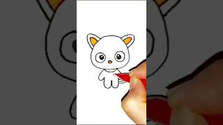 Step by step menggambar CHOCOCAT Sanrio #youtubeshorts #shorts #satisfying #howtodraw