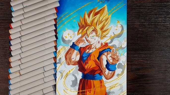 Drawing Realistic Goku SSJ4  Desenhando Goku Realista ( Releitura de  fanart by leemarej ) 