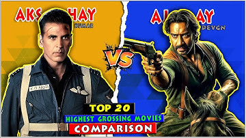 Akshay Kumar Vs Ajay Devgn Top 20 Highest Grossing Movies Comparison of All Time 🔥🤯