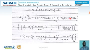 Lecture Video_18MAT31_Module 2_Half Range Fourier Series-2_Venkatesh P
