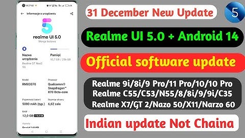 Realme UI 5.0 Android 14 New software update//Realme UI 5.0 new December update Rollout