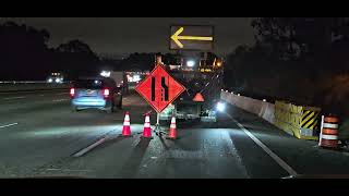 11/6/25 set-up.  Closed lanes 4-5 on sb805 from Mesa College to I8 