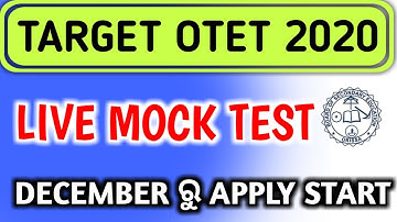 Target OTET 2020//LIVE MOCK TEST//TOP QUESTIONS DISCUSSION//SR STUDY POINT