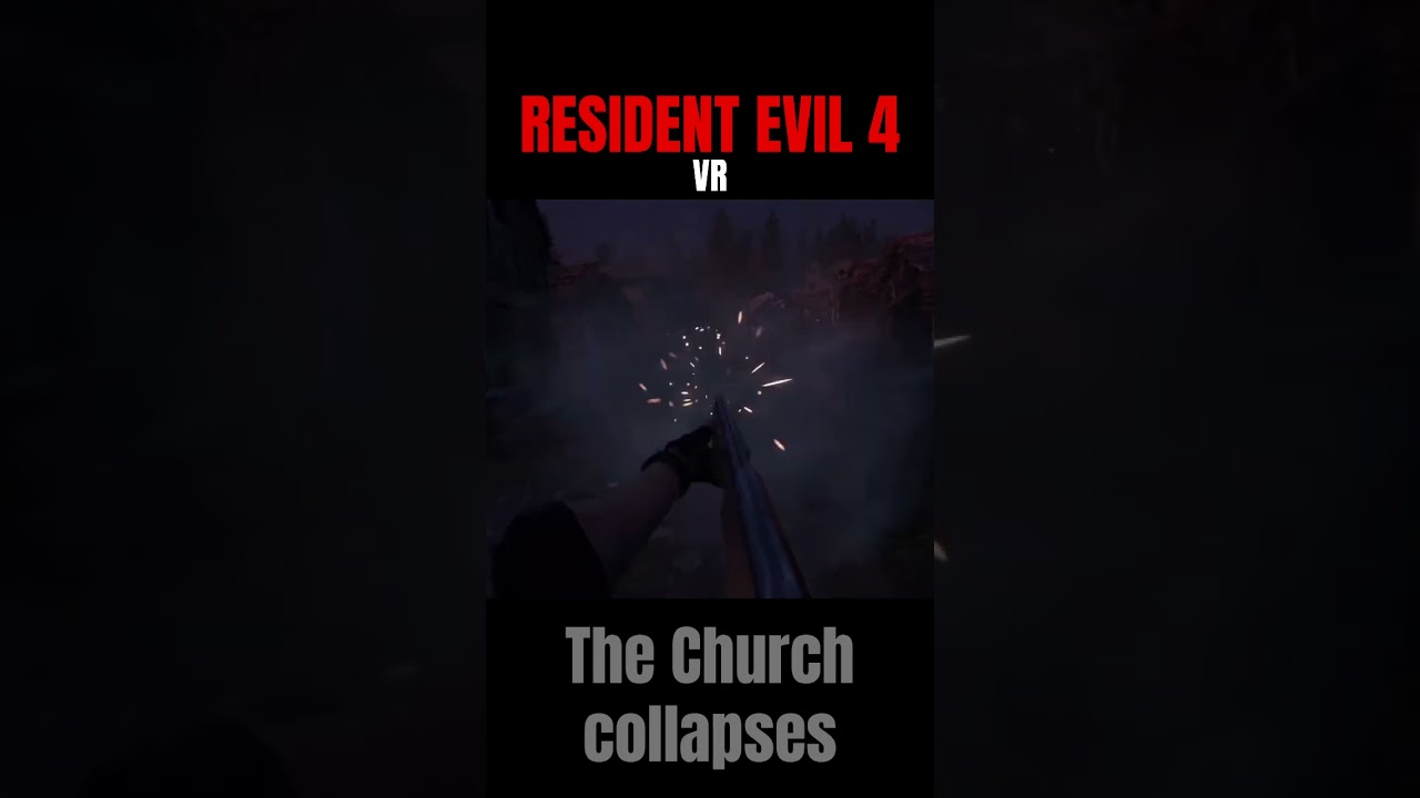 Resident Evil 4 VR ⛪️💥 The Church Collapses #residentevil4 #re4vr #residentevil #ca