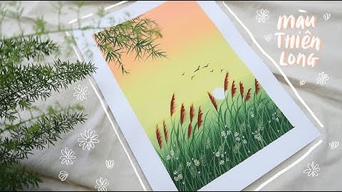 🖌️Paint with me - Hoàng hôn trên quê hương | Màu nước Thiên Long | Hướng dẫn chi tiết