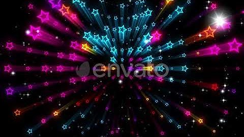 Abstract Flickering Neon Stars | Motion Graphics - Envato elements