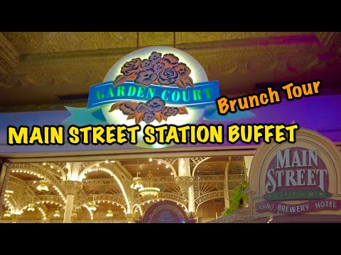 Garden Court Buffet (Brunch) at Main Street Station Casino Las Vegas | Walking Tour