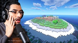 تقطعت بي السبل في جزيرة خطيرة لوحدي لعبة ماين كرافت | Minecraft Island Map