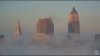 So cool! Fog blankets downtown Cleveland, settles beneath towers